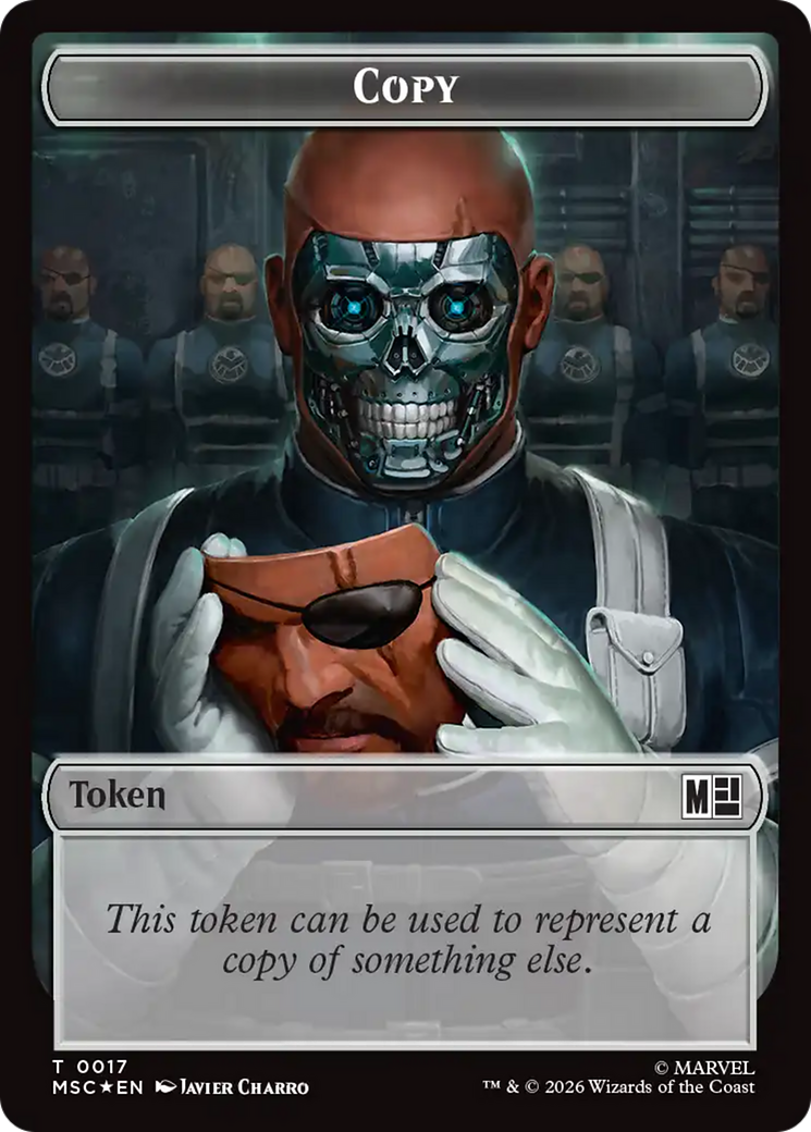 Copy (017) // Wall (019) Double-Sided Token (Surge Foil) [Marvel Super Heroes Commander Tokens] | Devastation Store