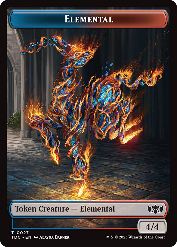 Elemental (0027) // Monk Double-Sided Token [Tarkir: Dragonstorm Commander Tokens] | Devastation Store