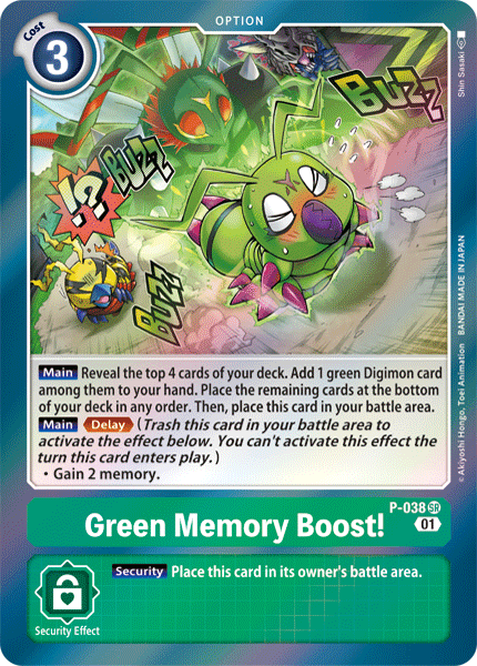 Green Memory Boost! [P-038] [Promotional Cards] | Devastation Store