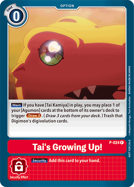 Tai's Growing Up! [P-024] [Promotional Cards] | Devastation Store