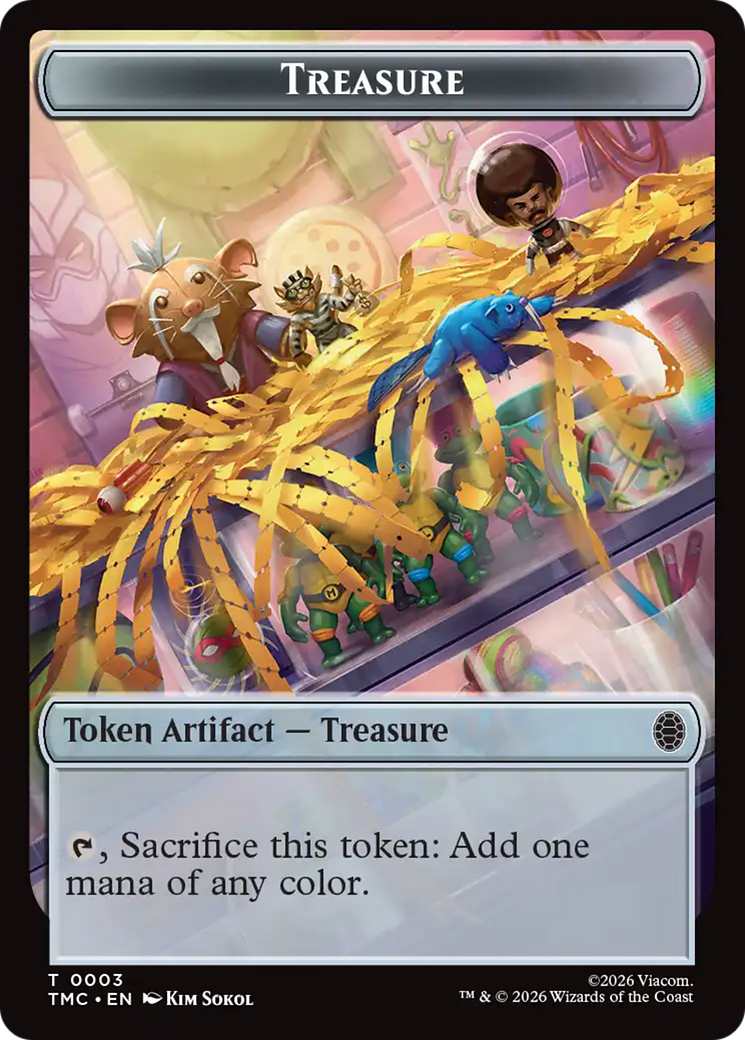 Treasure // Clue Double-Sided Token [Teenage Mutant Ninja Turtles Commander Tokens] | Devastation Store