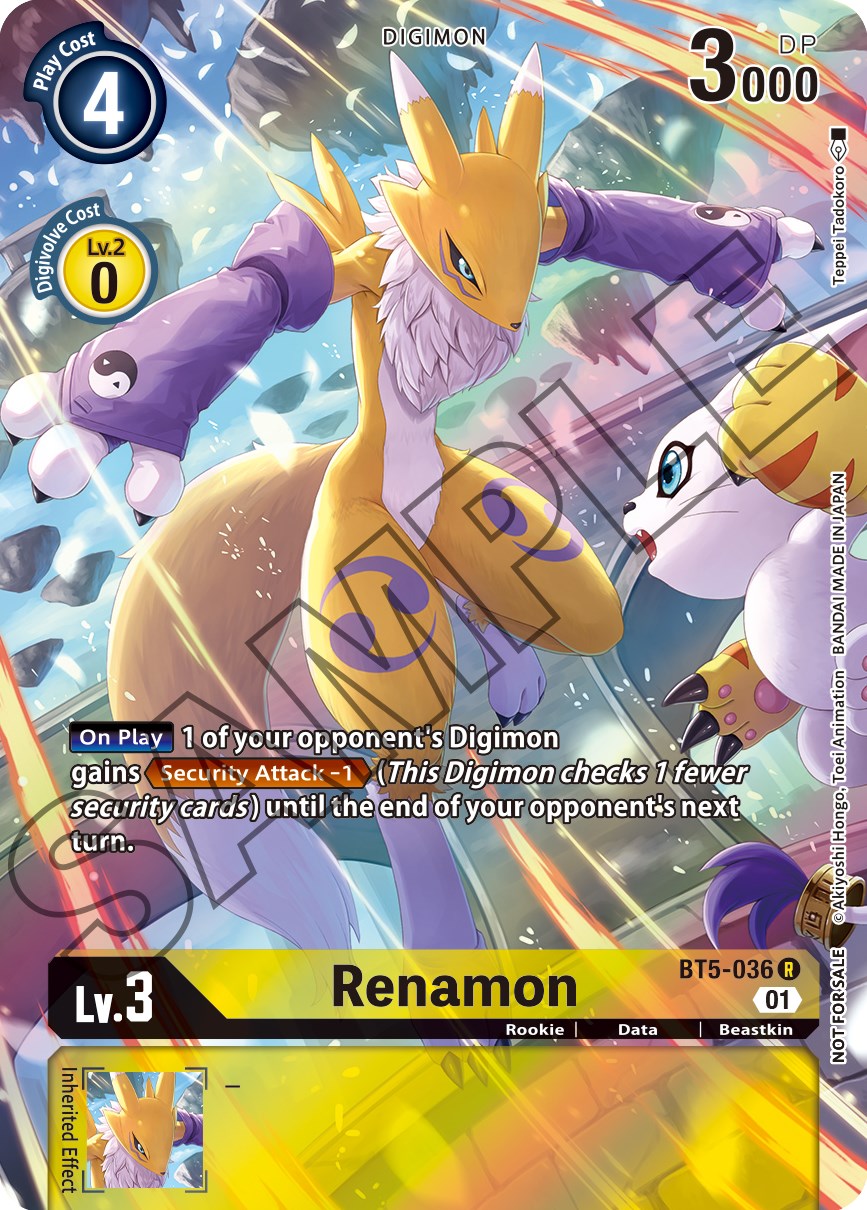 Renamon [BT5-036] (Tamer's Card Set 1) [Battle of Omni Promos] | Devastation Store