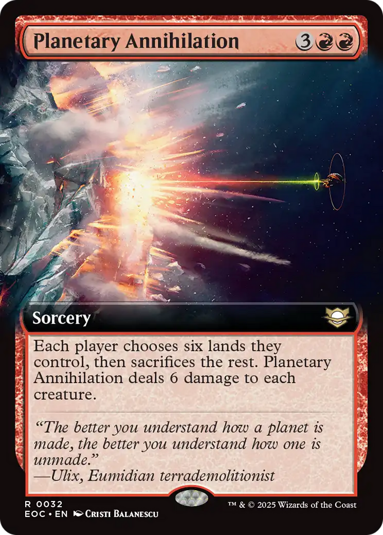 Planetary Annihilation (Extended Art) [Edge of Eternities Commander] | Devastation Store