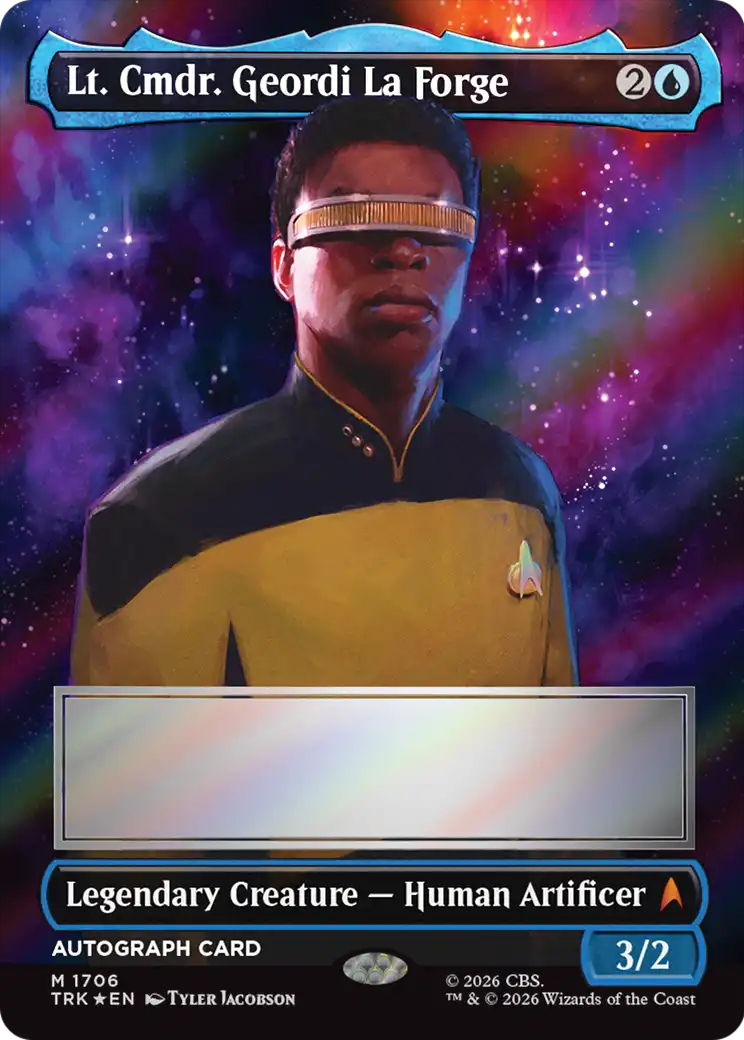 Lt. Cmdr. Geordi La Forge (Borderless) (Signed) [Star Trek] | Devastation Store
