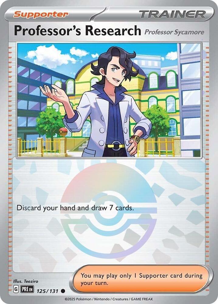 Professor's Research (125/131) [Professor Sycamore] (Poke Ball Pattern) [Scarlet & Violet: Prismatic Evolutions] | Devastation Store
