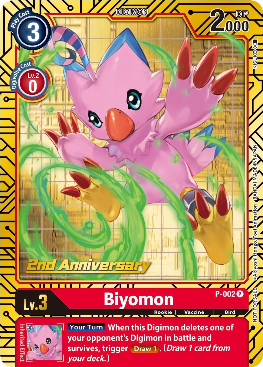 Biyomon [P-002] (2nd Anniversary Card Set) [Promotional Cards] | Devastation Store
