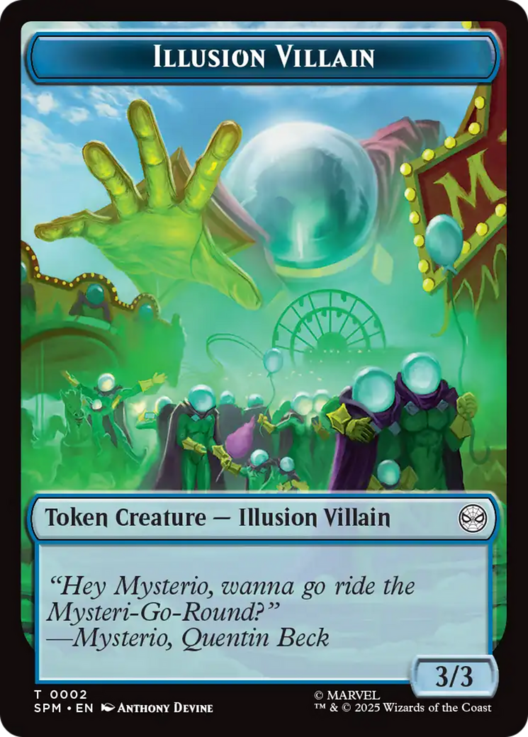 Spider // Illusion Villain Double-Sided Token [Marvel's Spider-Man Tokens] | Devastation Store