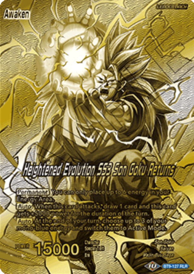 Son Goku // Heightened Evolution SS3 Son Goku Returns (Championship 2023 Golden Card Vol.1) (BT9-127) [Tournament Promotion Cards] | Devastation Store