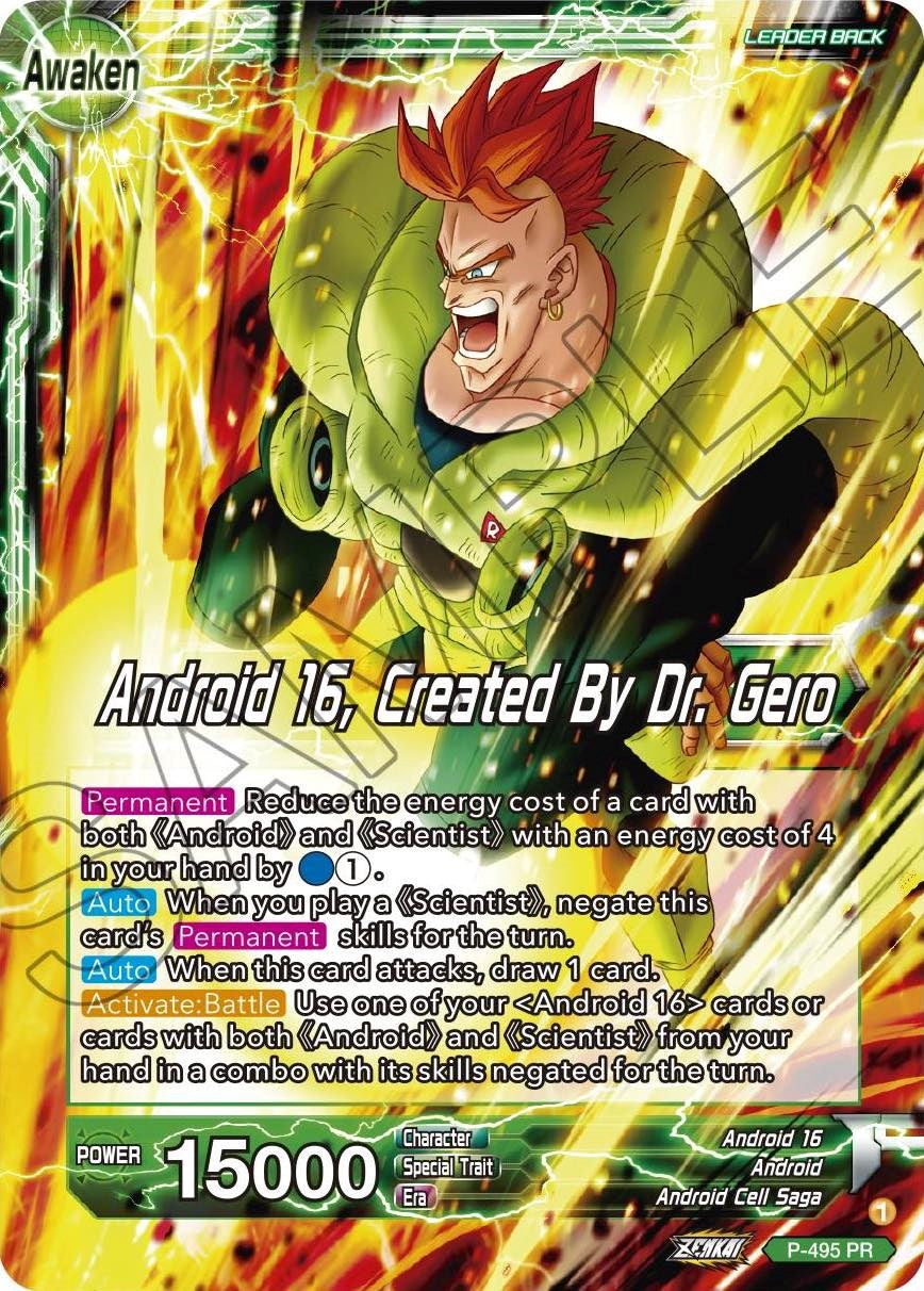 Android 16 // Android 16, Created By Dr. Gero (P-495) [Promotion Cards] | Devastation Store