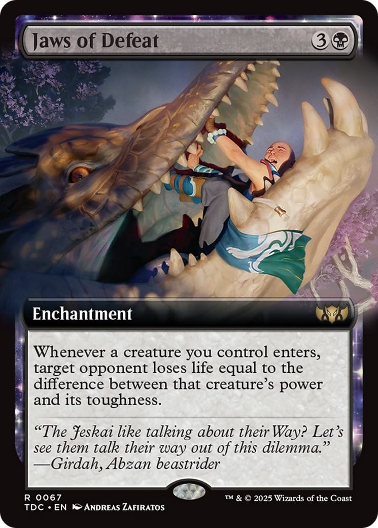 Jaws of Defeat (Extended Art) [Tarkir: Dragonstorm Commander] | Devastation Store