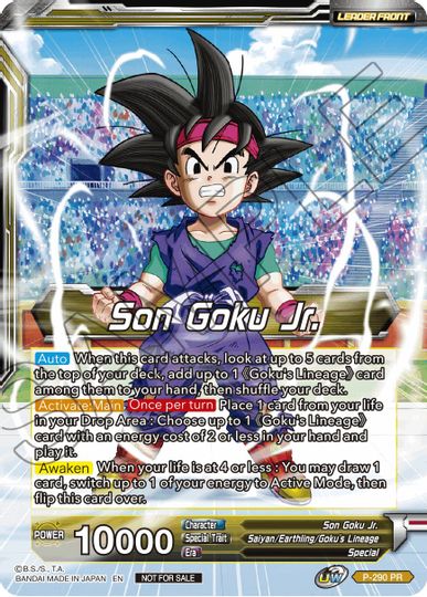 Son Goku Jr. // SS Son Goku Jr., Scion of the Lineage (P-290) [Promotion Cards] | Devastation Store