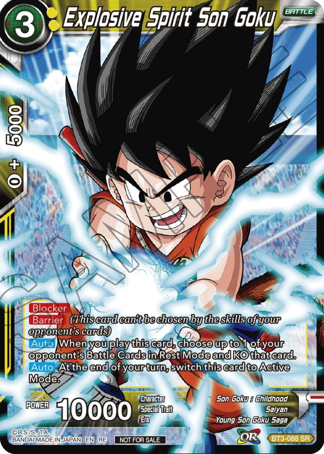 Explosive Spirit Son Goku (Championship Selection Pack 2023 Vol.2) (Silver Foil) (BT3-088) [Tournament Promotion Cards] | Devastation Store