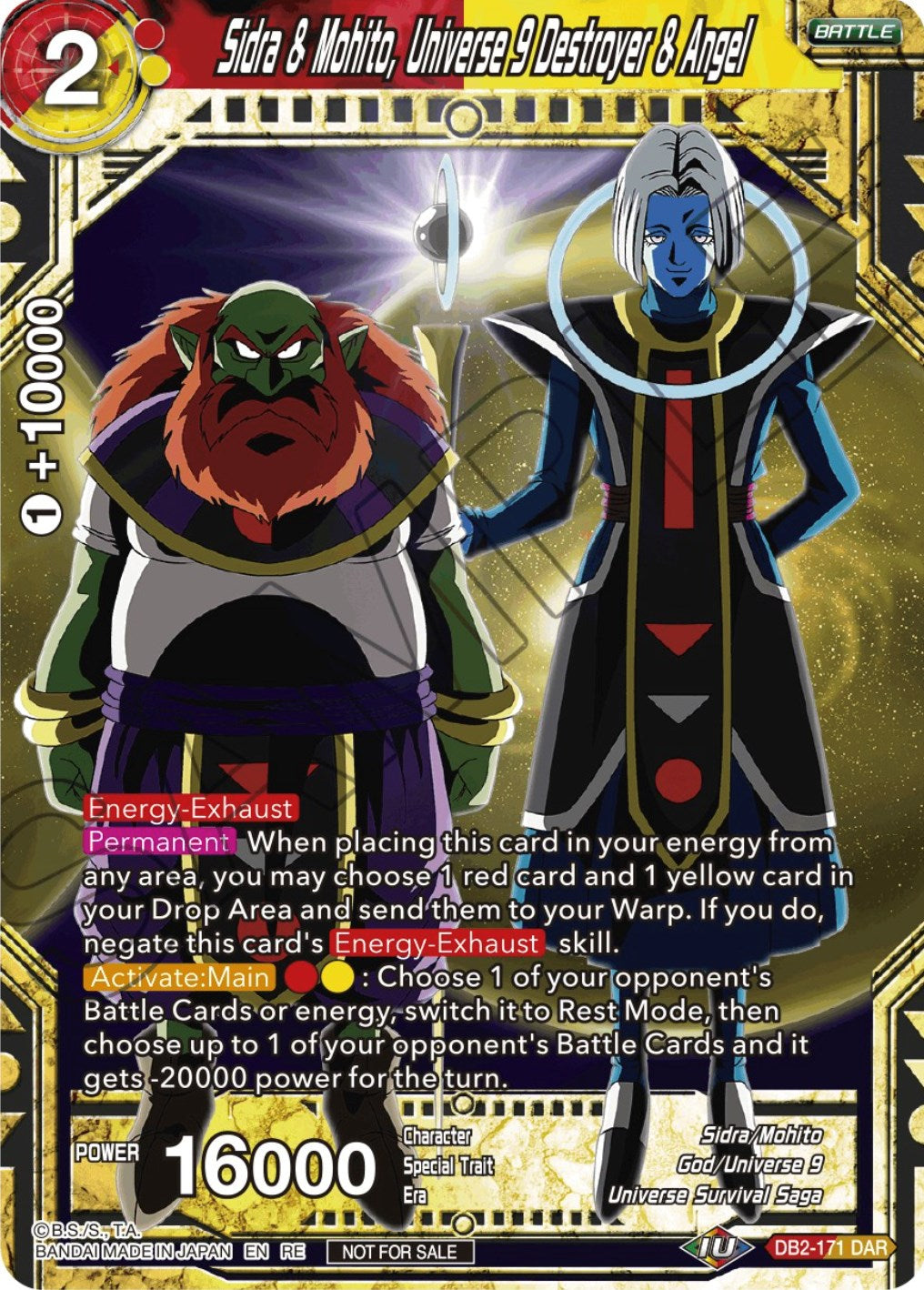 Sidra & Mohito, Universe 9 Destroyer & Angel (Championship Selection Pack 2023 Vol.2) (Silver Foil) (DB2-171) [Tournament Promotion Cards] | Devastation Store
