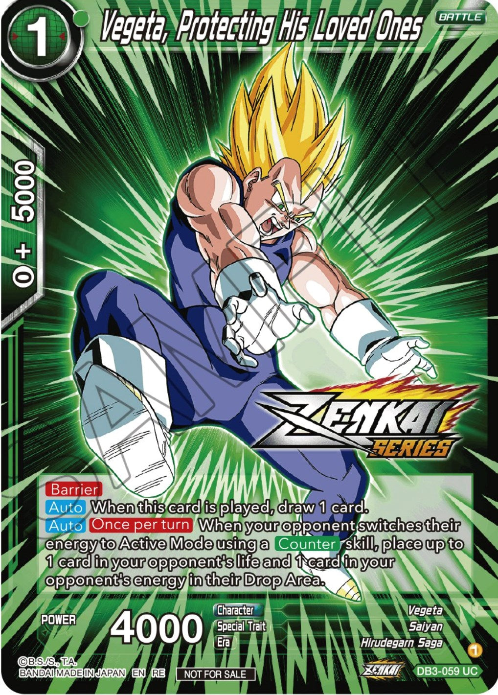 Vegeta, Protecting His Loved Ones (Event Pack 12) (DB3-059) [Tournament Promotion Cards] | Devastation Store