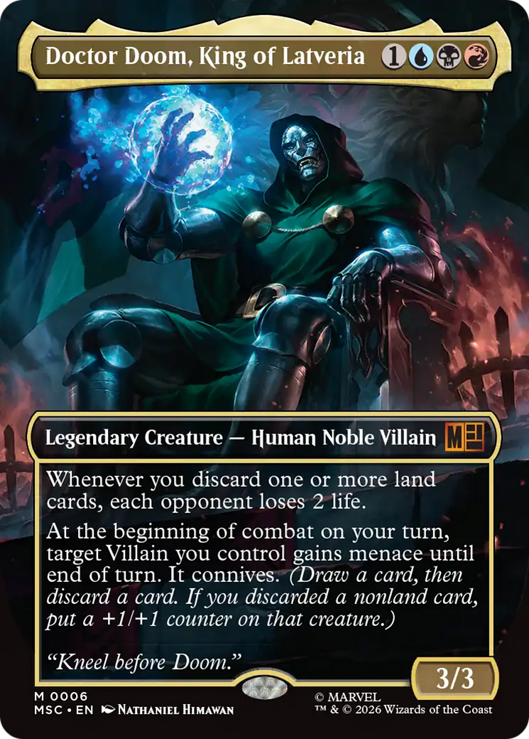 Doctor Doom, King of Latveria (Borderless) [Marvel Super Heroes Commander] | Devastation Store