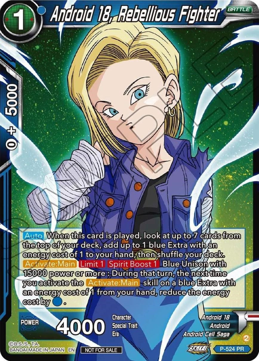 Android 18, Rebellious Fighter (Zenkai Series Tournament Pack Vol.5) (P-524) [Tournament Promotion Cards] | Devastation Store