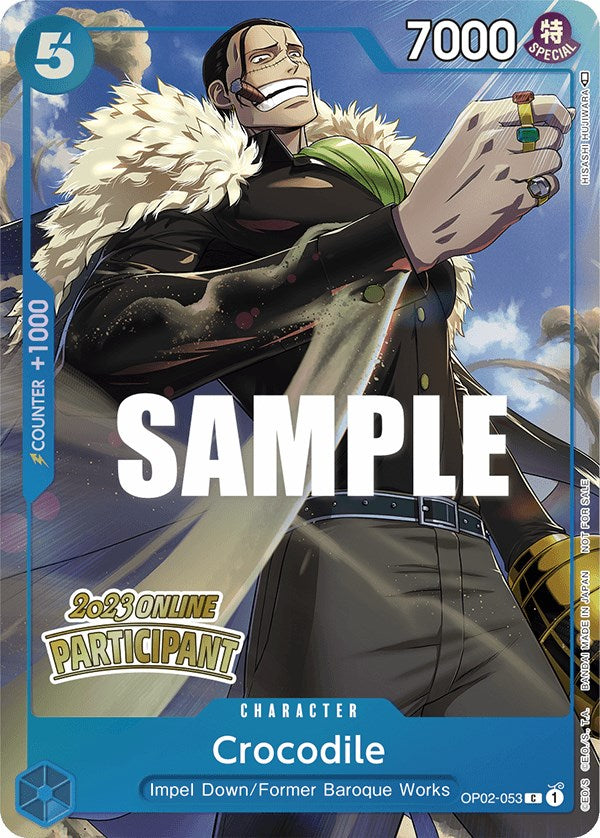 Crocodile (Online Regional 2023) [Participant] [One Piece Promotion Cards] | Devastation Store