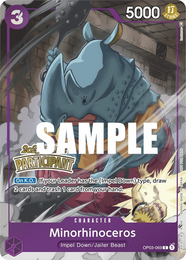 Minorhinoceros (Online Regional 2023) [Participant] [One Piece Promotion Cards] | Devastation Store