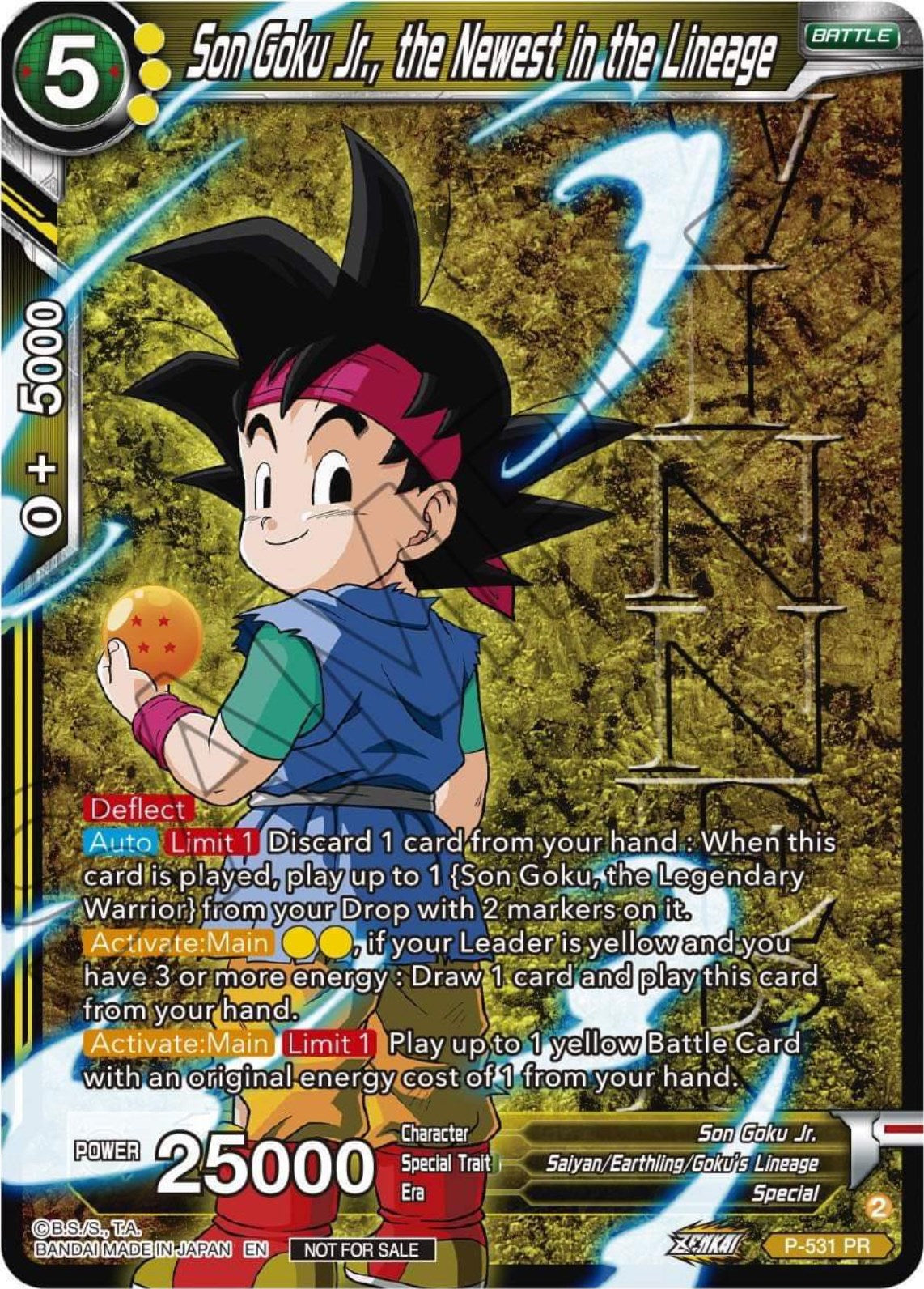 Son Goku Jr., the Newest in the Lineage (Winner-Stamped) (Zenkai Series Tournament Pack Vol.5) (P-531) [Tournament Promotion Cards] | Devastation Store