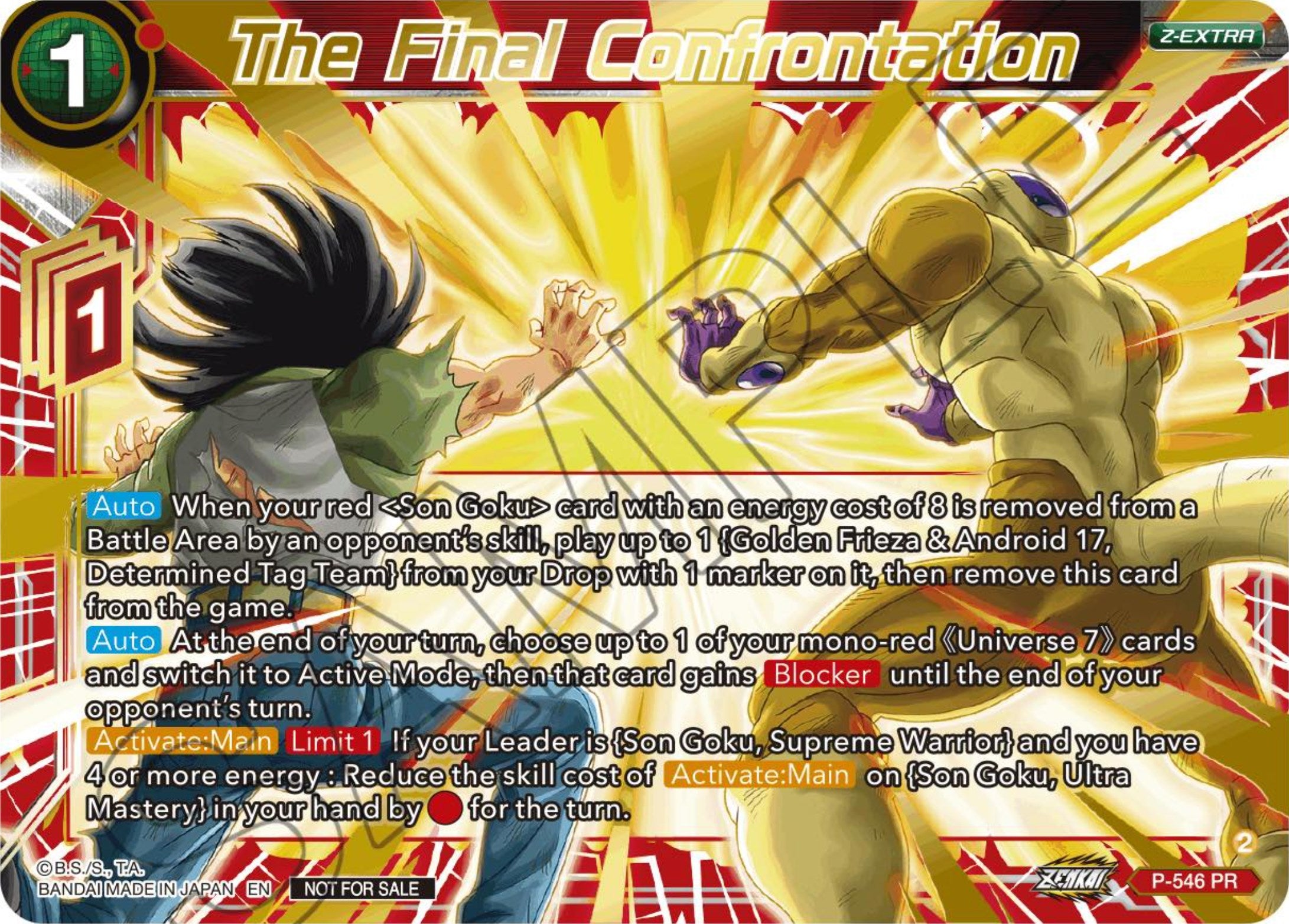 The Final Confrontation (Championship Z Extra Card Pack 2023) (Gold-Stamped) (P-546) [Tournament Promotion Cards] | Devastation Store