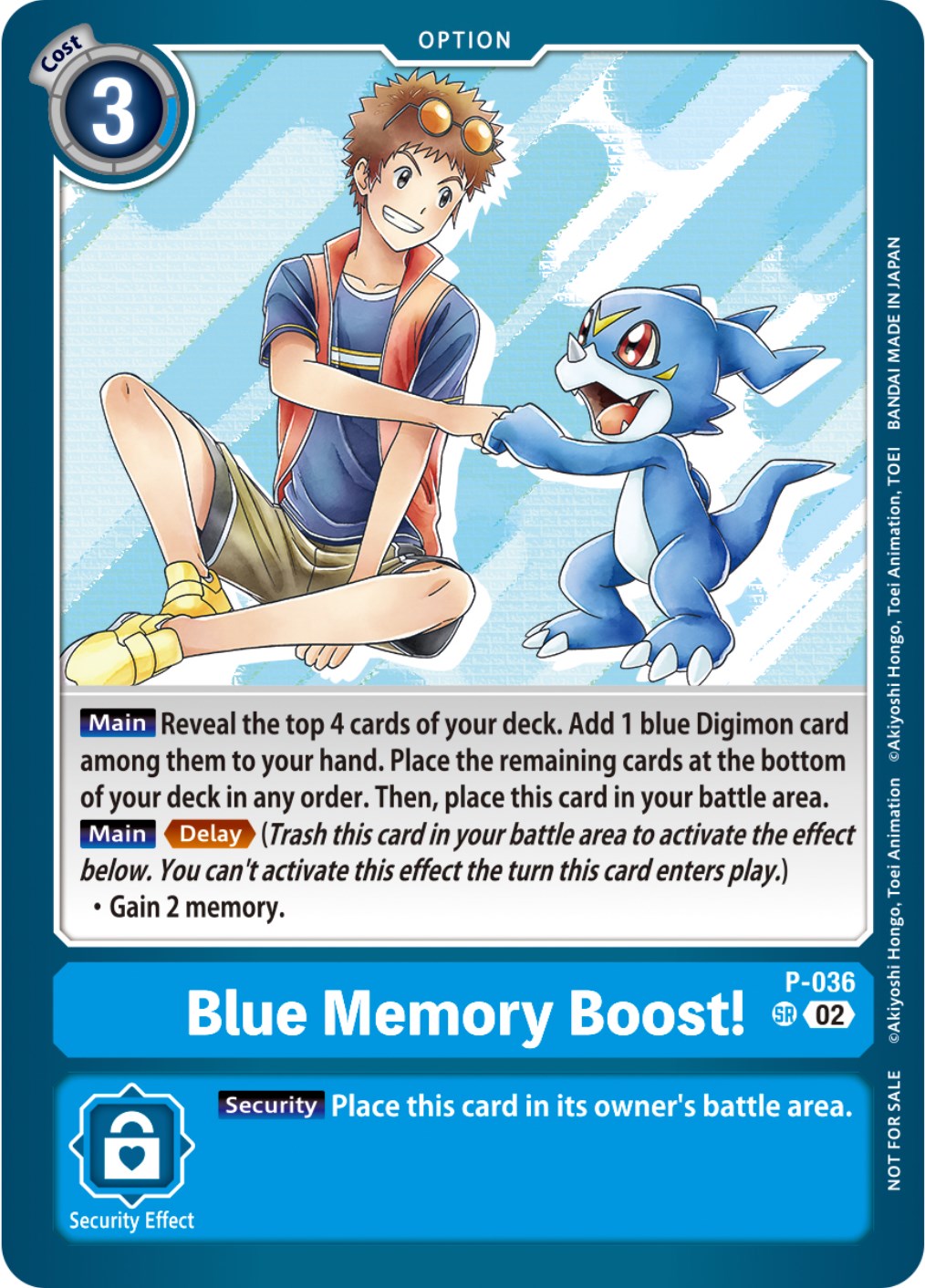 Blue Memory Boost! [P-036] (NYCC 2023 Demo Deck) [Promotional Cards] | Devastation Store