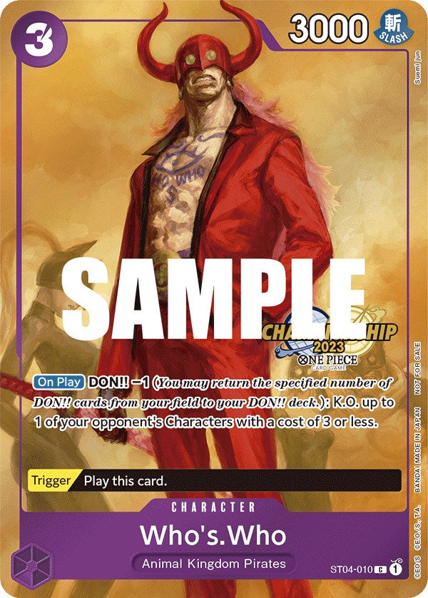 Who's.Who (CS 2023 Celebration Pack) [One Piece Promotion Cards] | Devastation Store