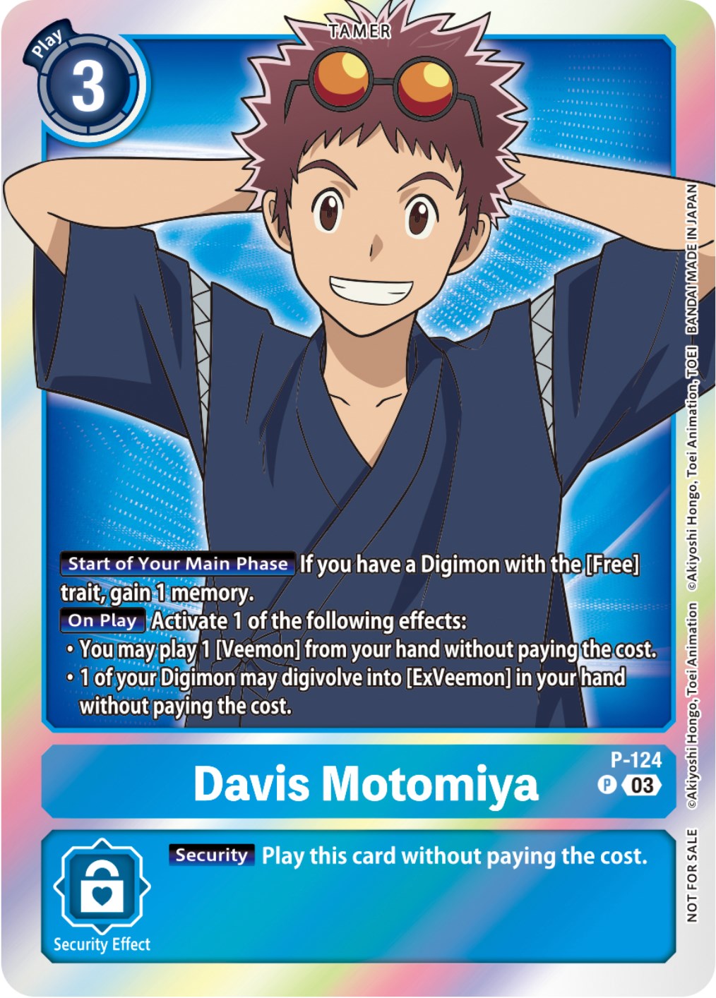 Davis Motomiya [P-124] (Tamer Party Pack -The Beginning- Ver. 2.0) [Promotional Cards] | Devastation Store