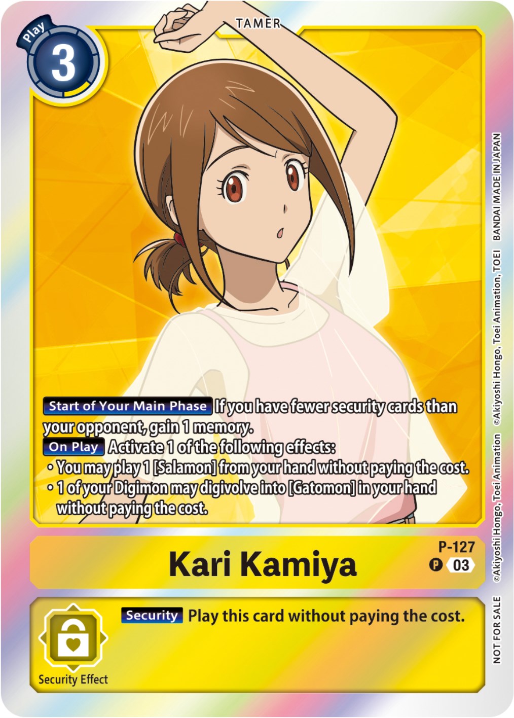 Kari Kamiya [P-127] (Tamer Party Pack -The Beginning- Ver. 2.0) [Promotional Cards] | Devastation Store