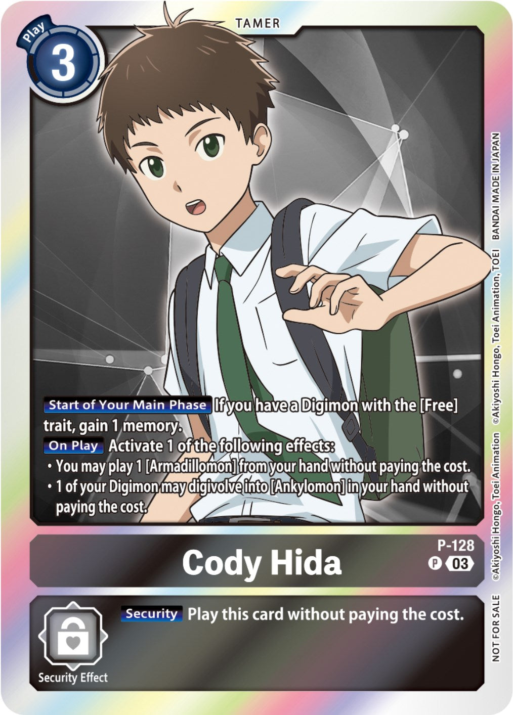 Cody Hida [P-128] (Tamer Party Pack -The Beginning- Ver. 2.0) [Promotional Cards] | Devastation Store