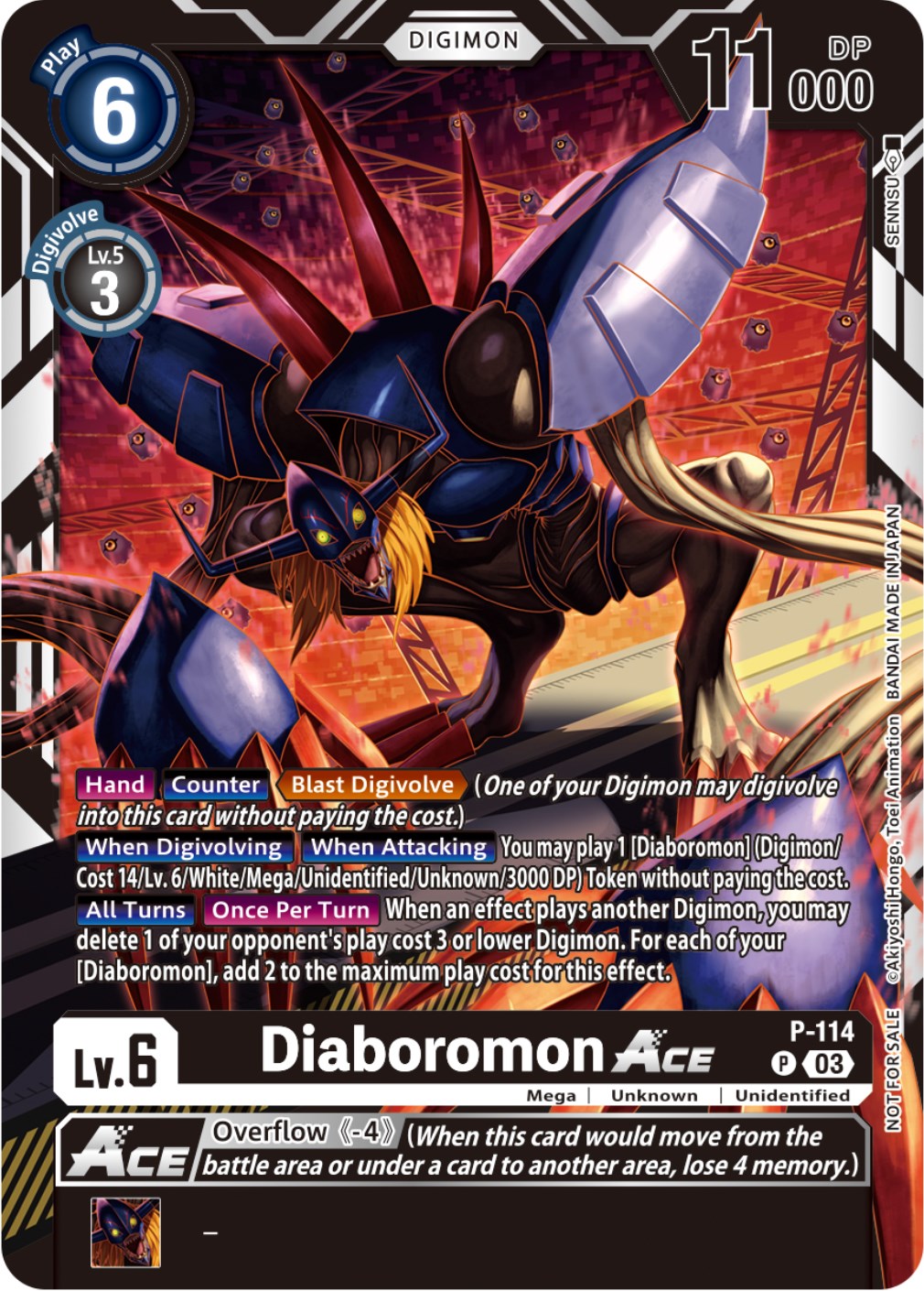 Diaboromon Ace [P-114] (3rd Anniversary Survey Pack) [Promotional Cards] | Devastation Store