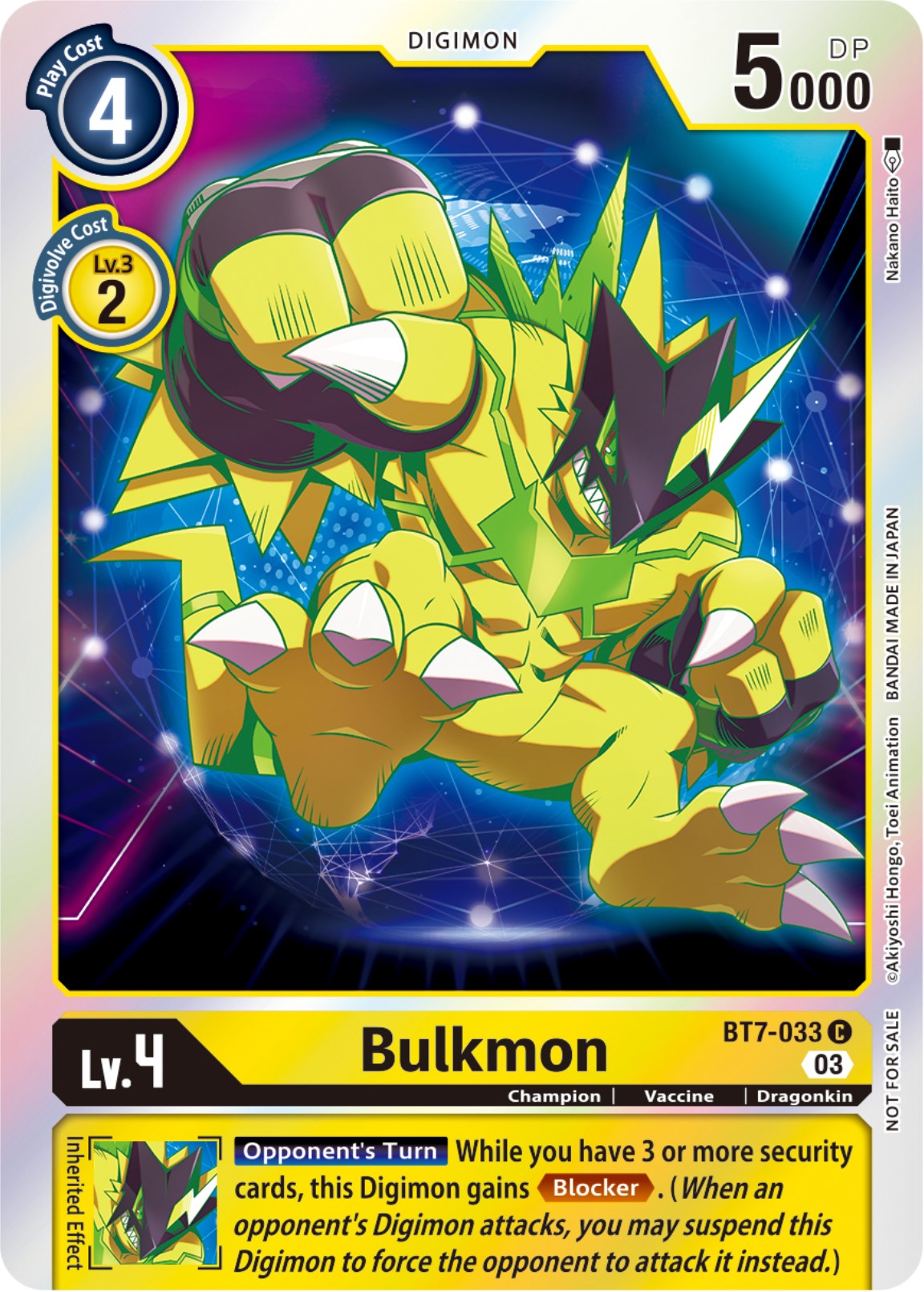 Bulkmon [BT7-033] (Official Tournament Pack Vol.11) [Next Adventure] | Devastation Store