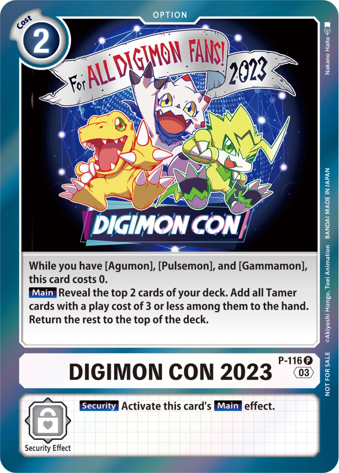 Digimon Con 2023 [P-116] (Official Tournament Pack Vol.11) [Promotional Cards] | Devastation Store