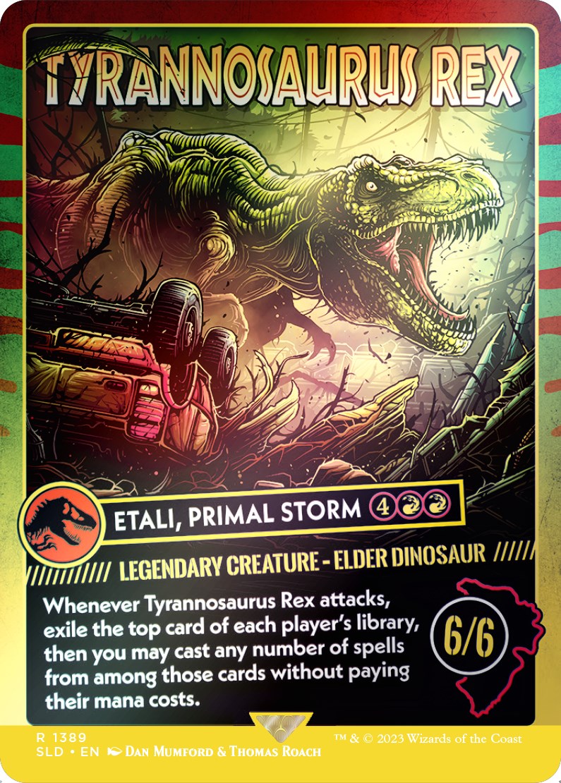 Tyrannosaurus Rex - Etali, Primal Storm (Rainbow Foil) [Secret Lair Drop Series] | Devastation Store