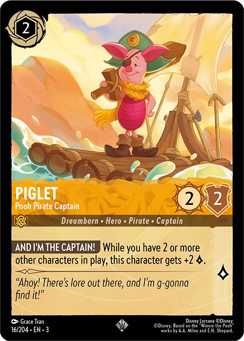Piglet - Pooh Pirate Captain (16/204) [Into the Inklands] | Devastation Store
