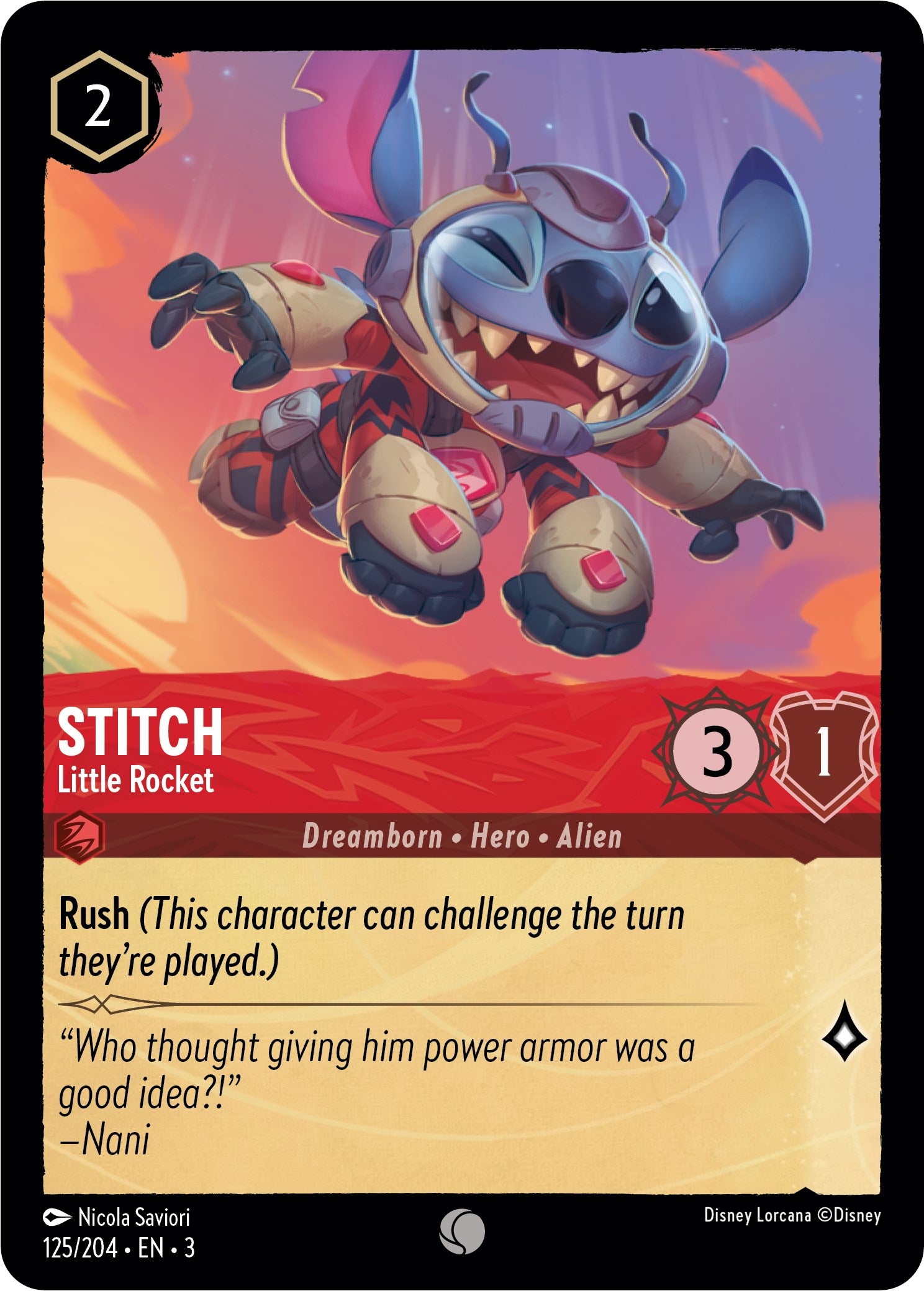 Stitch - Little Rocket (125/204) [Into the Inklands] - Devastation Store | Devastation Store
