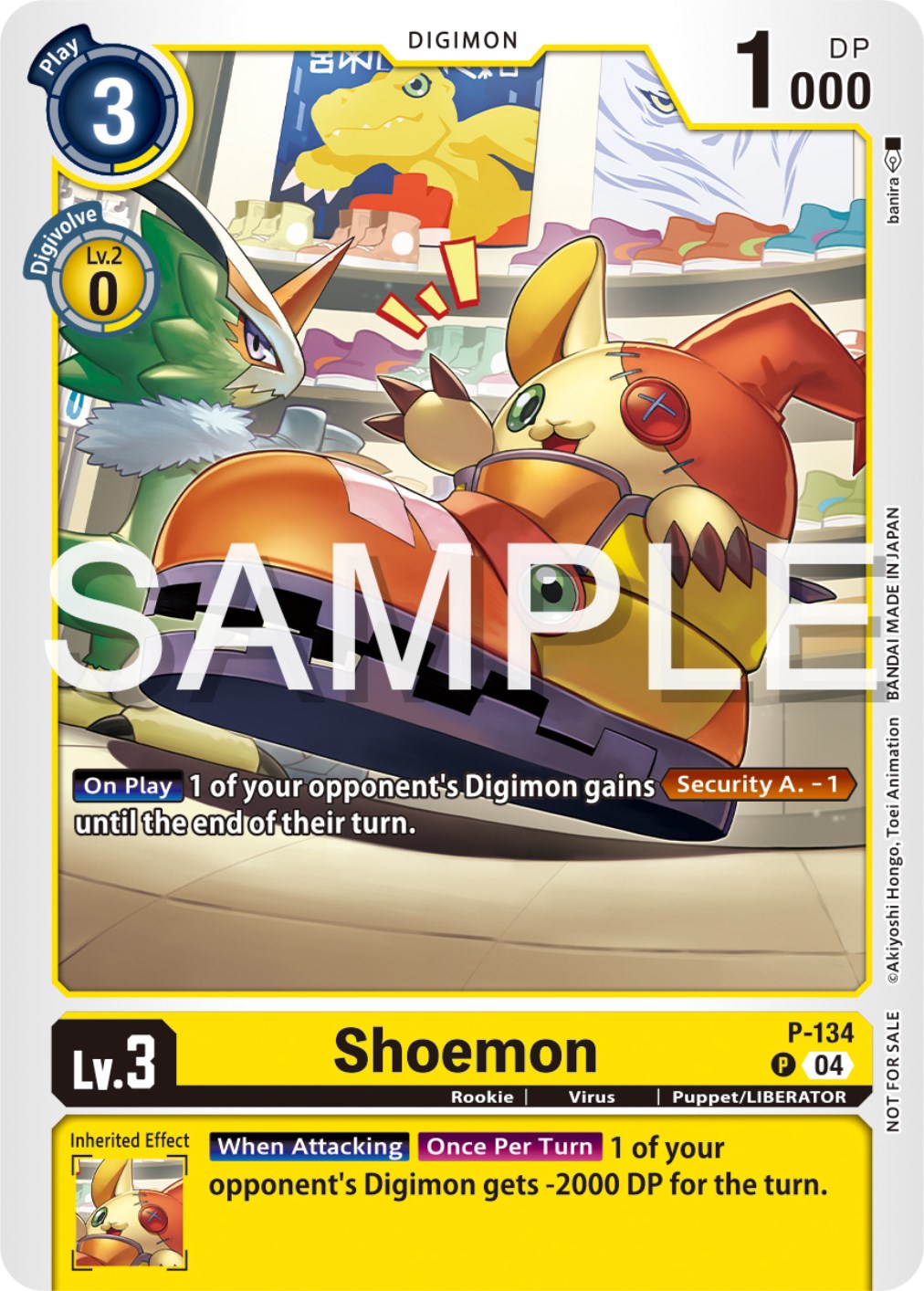 Shoemon [P-134] (Digimon Liberator Promotion Pack) [Promotional Cards] | Devastation Store