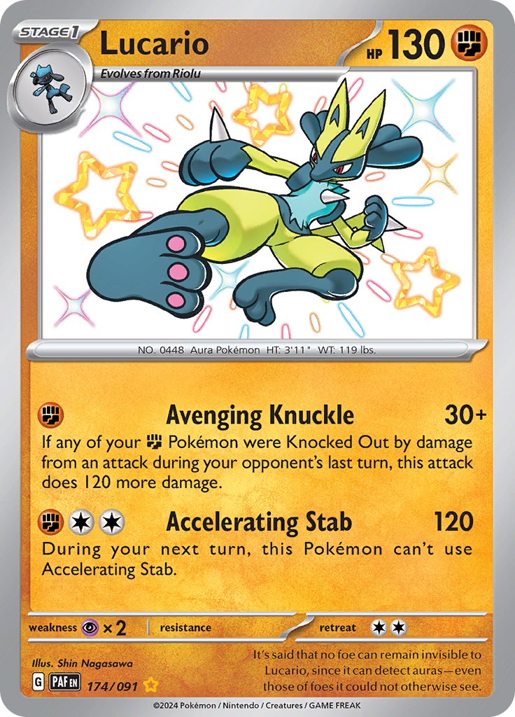 Lucario (174/091) [Scarlet & Violet: Paldean Fates] | Devastation Store