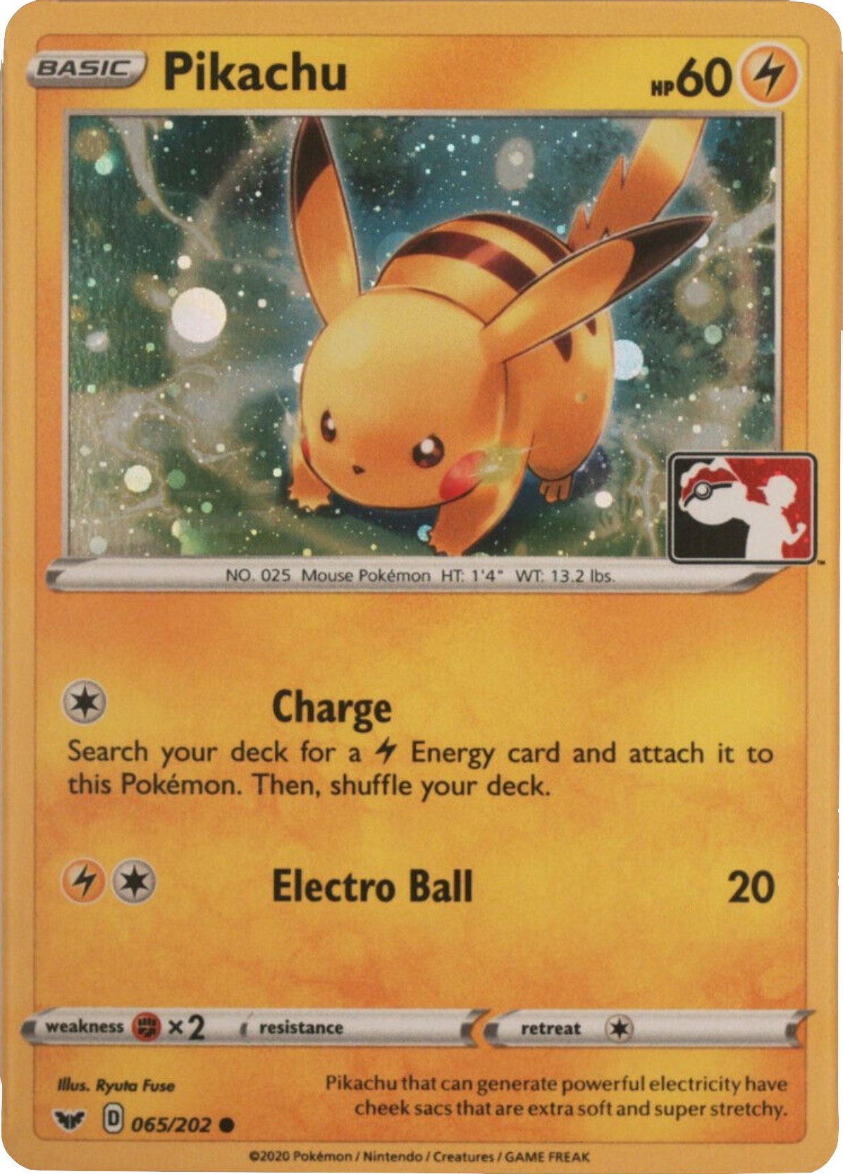 Pikachu (065/202) (Cosmos Holo) [League & Championship Cards] | Devastation Store
