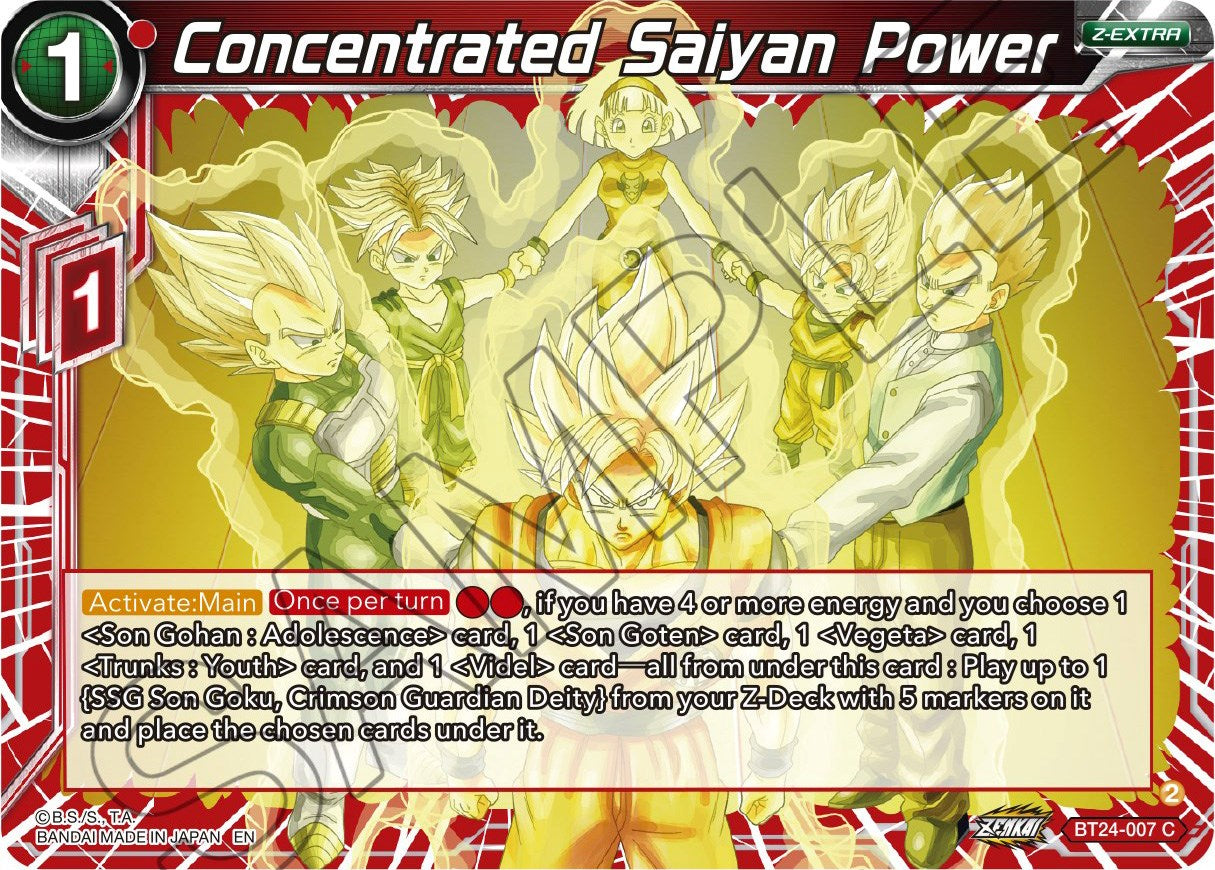 Concentrated Saiyan Power (BT24-007) [Beyond Generations] | Devastation Store