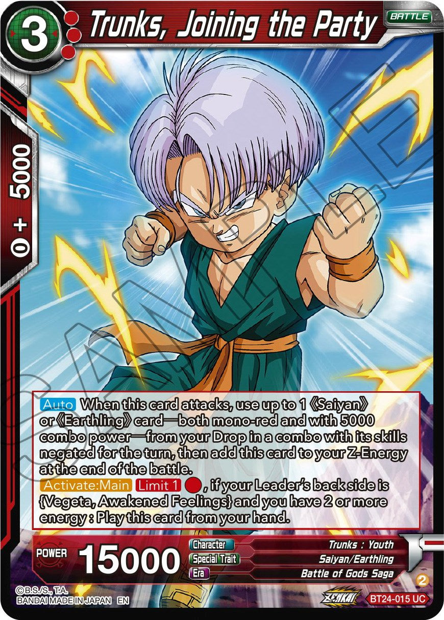 Trunks, Joining the Party (BT24-015) [Beyond Generations] | Devastation Store