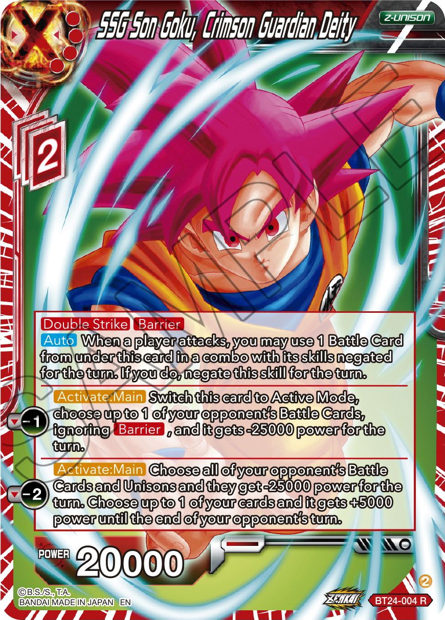 SSG Son Goku, Crimson Guardian Deity (BT24-004) [Beyond Generations] | Devastation Store