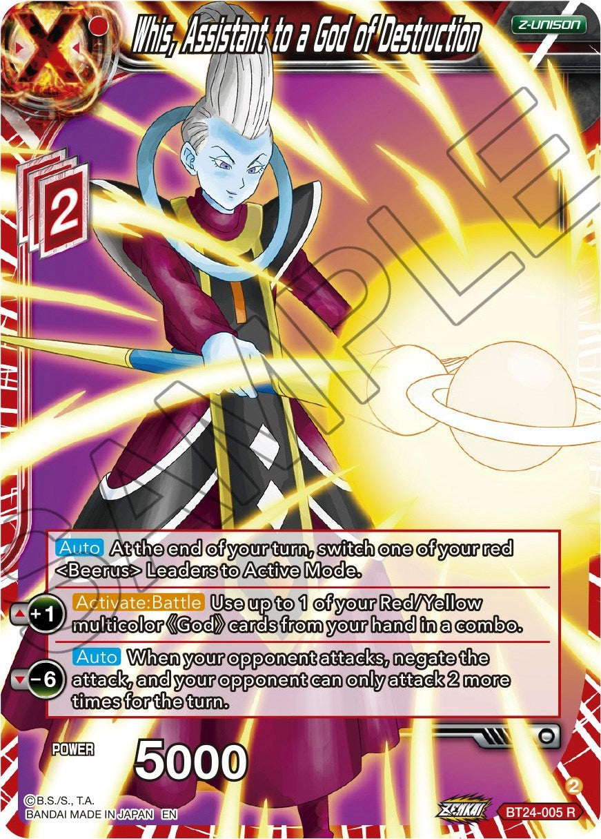 Whis, Assistant to a God of Destruction (BT24-005) [Beyond Generations] | Devastation Store