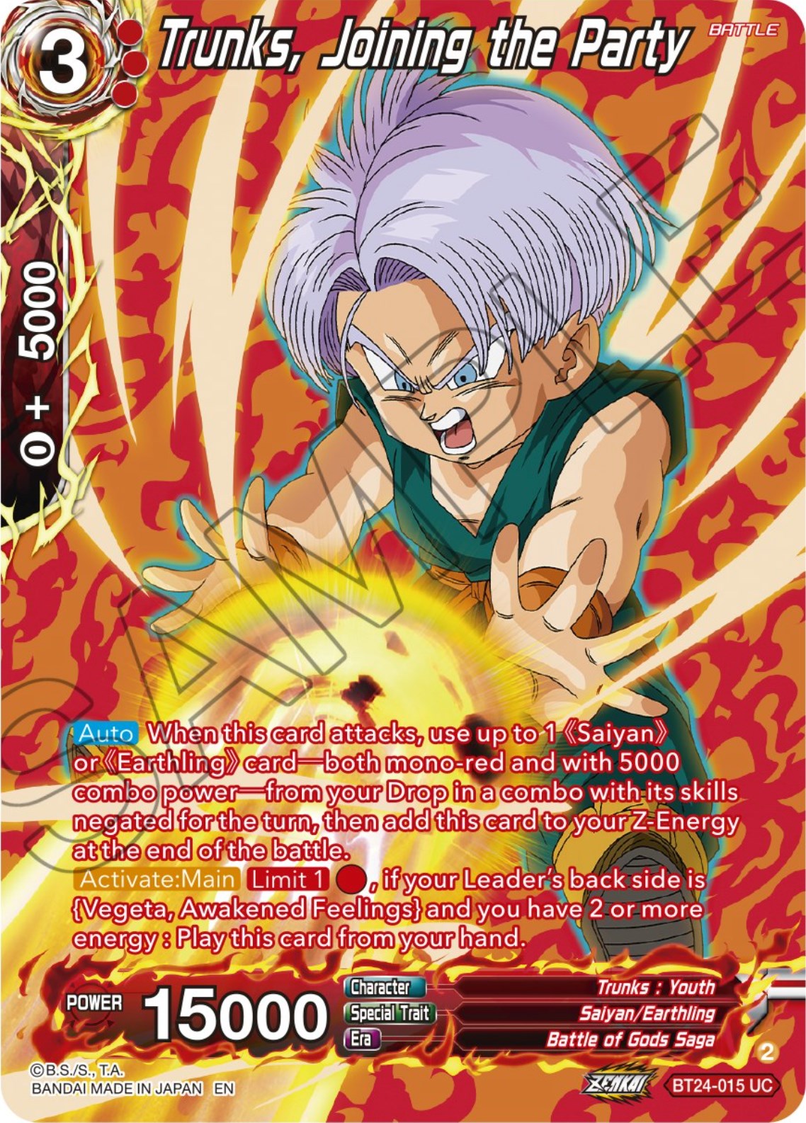 Trunks, Joining the Party (Collector Booster) (BT24-015) [Beyond Generations] | Devastation Store