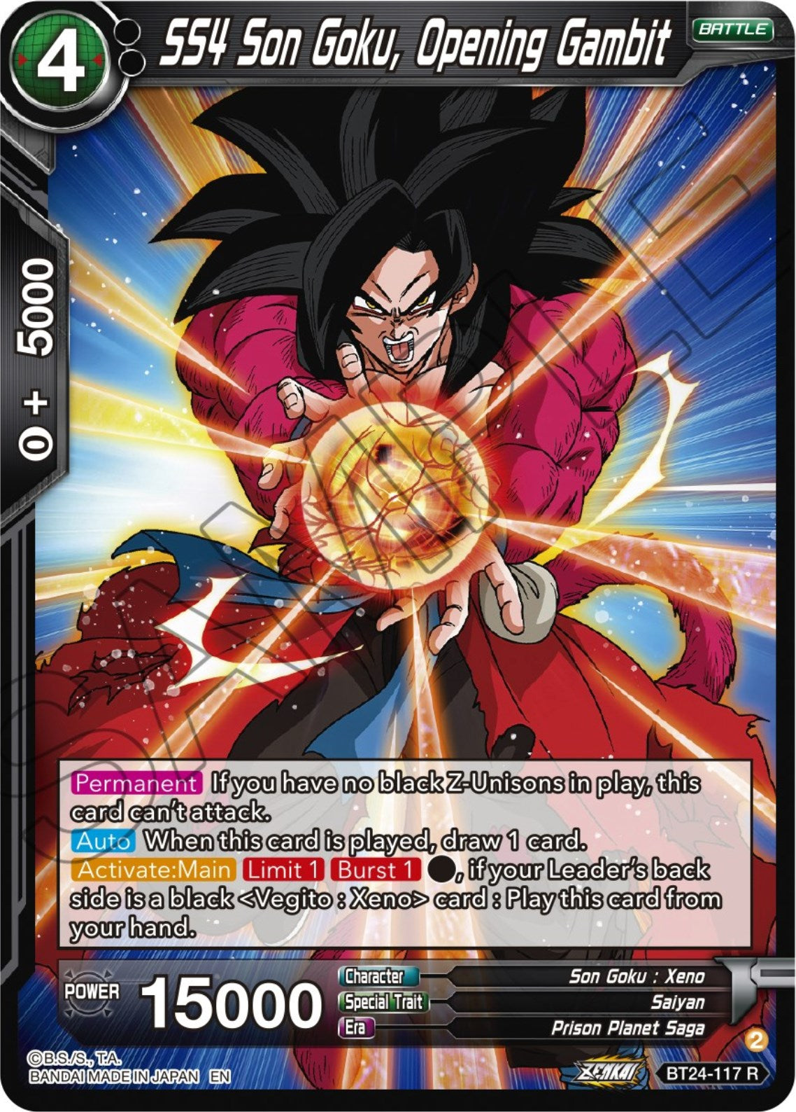 SS4 Son Goku, Opening Gambit (BT24-117) [Beyond Generations] | Devastation Store