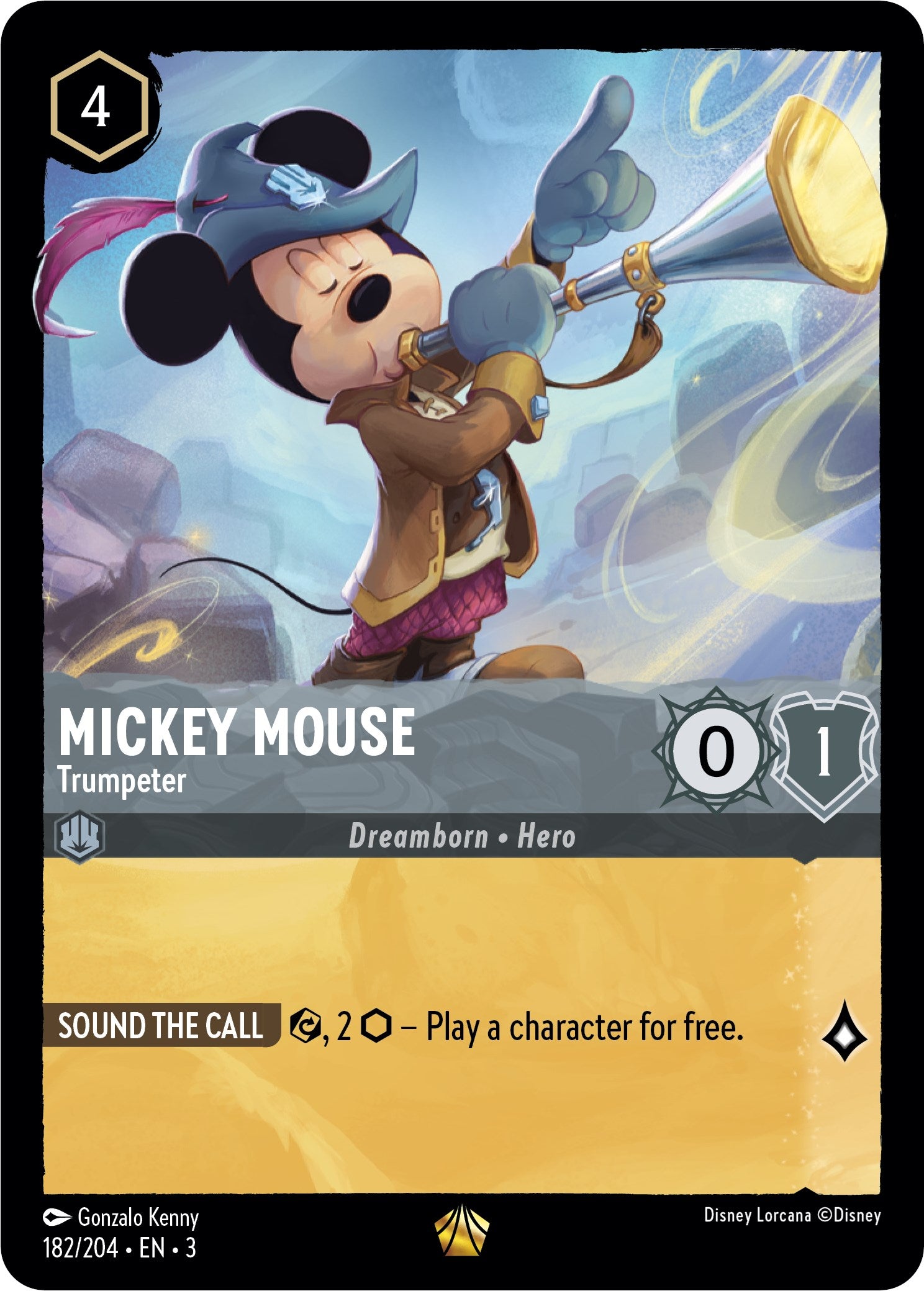 Mickey Mouse -Trumpeter (182/204) [Into the Inklands] | Devastation Store