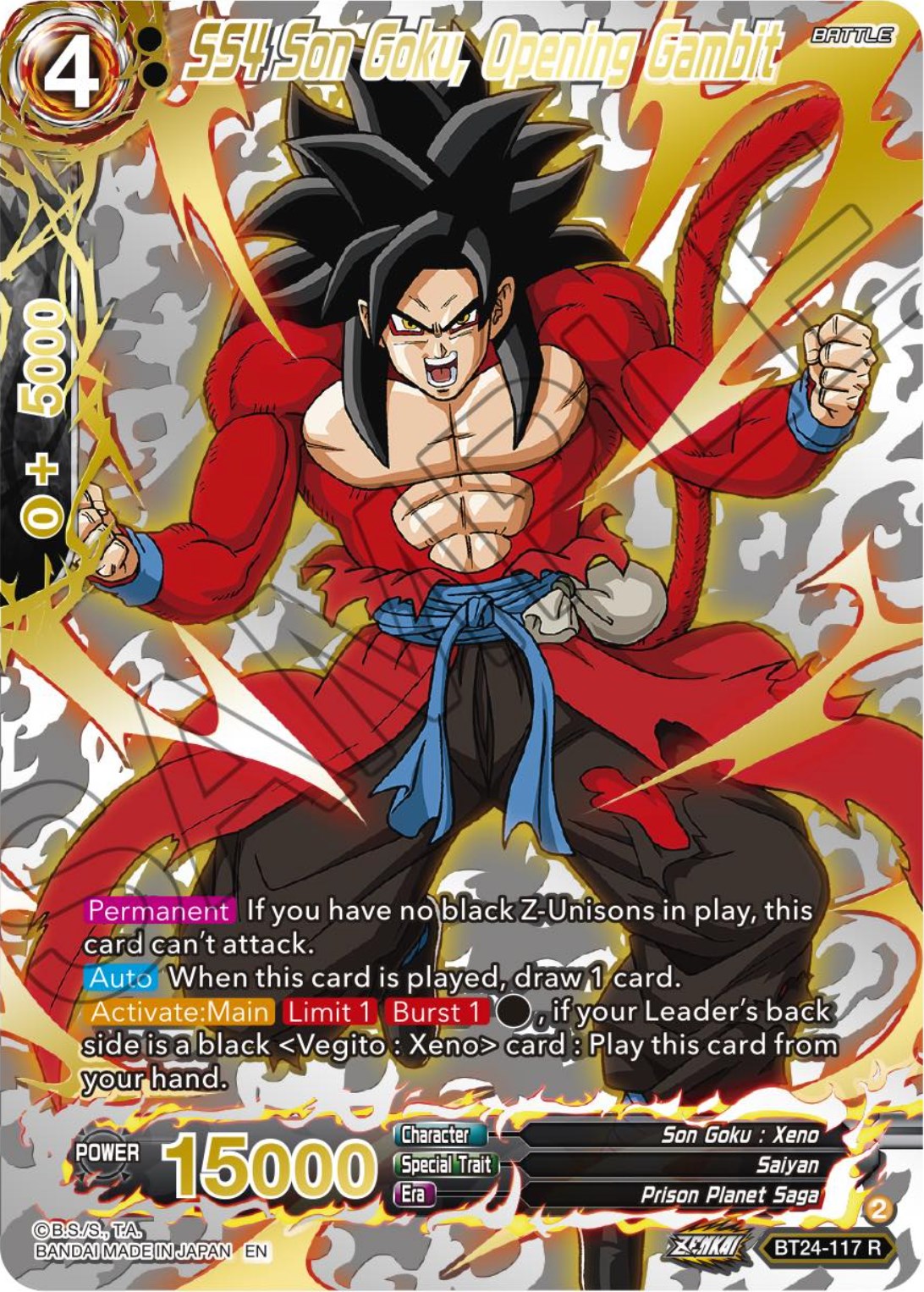 SS4 Son Goku, Opening Gambit (Collector Booster) (BT24-117) [Beyond Generations] | Devastation Store