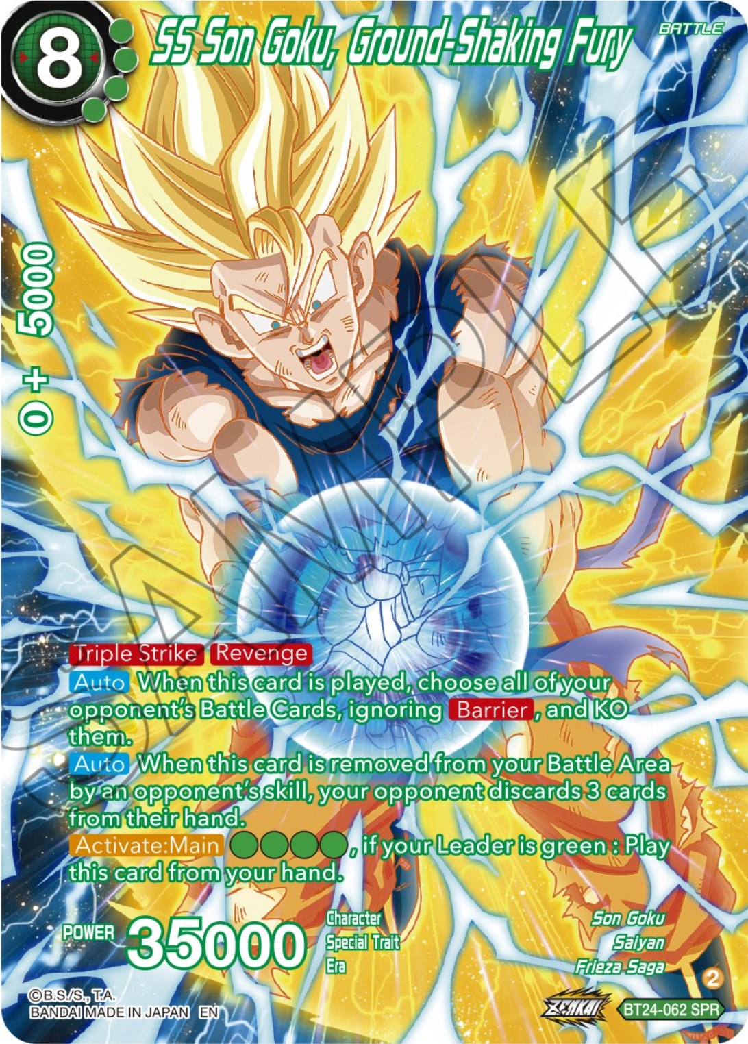 SS Son Goku, Ground-Shaking Fury (SPR) (BT24-062) [Beyond Generations] | Devastation Store
