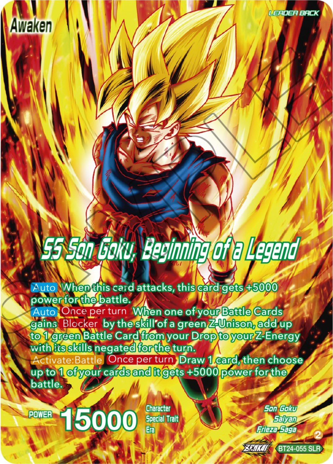 Son Goku // SS Son Goku, Beginning of a Legend (SLR) (BT24-055) [Beyond Generations] | Devastation Store