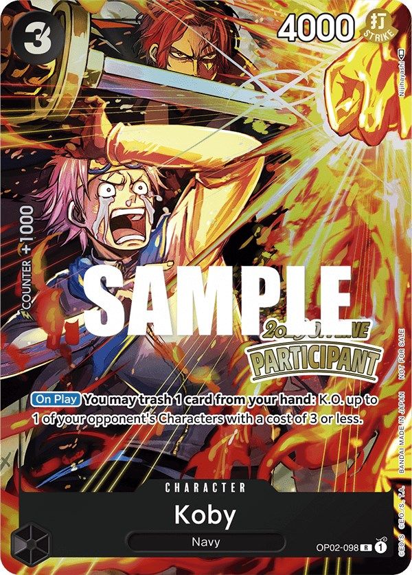 Koby (Offline Regional 2023) [Participant] [One Piece Promotion Cards] | Devastation Store