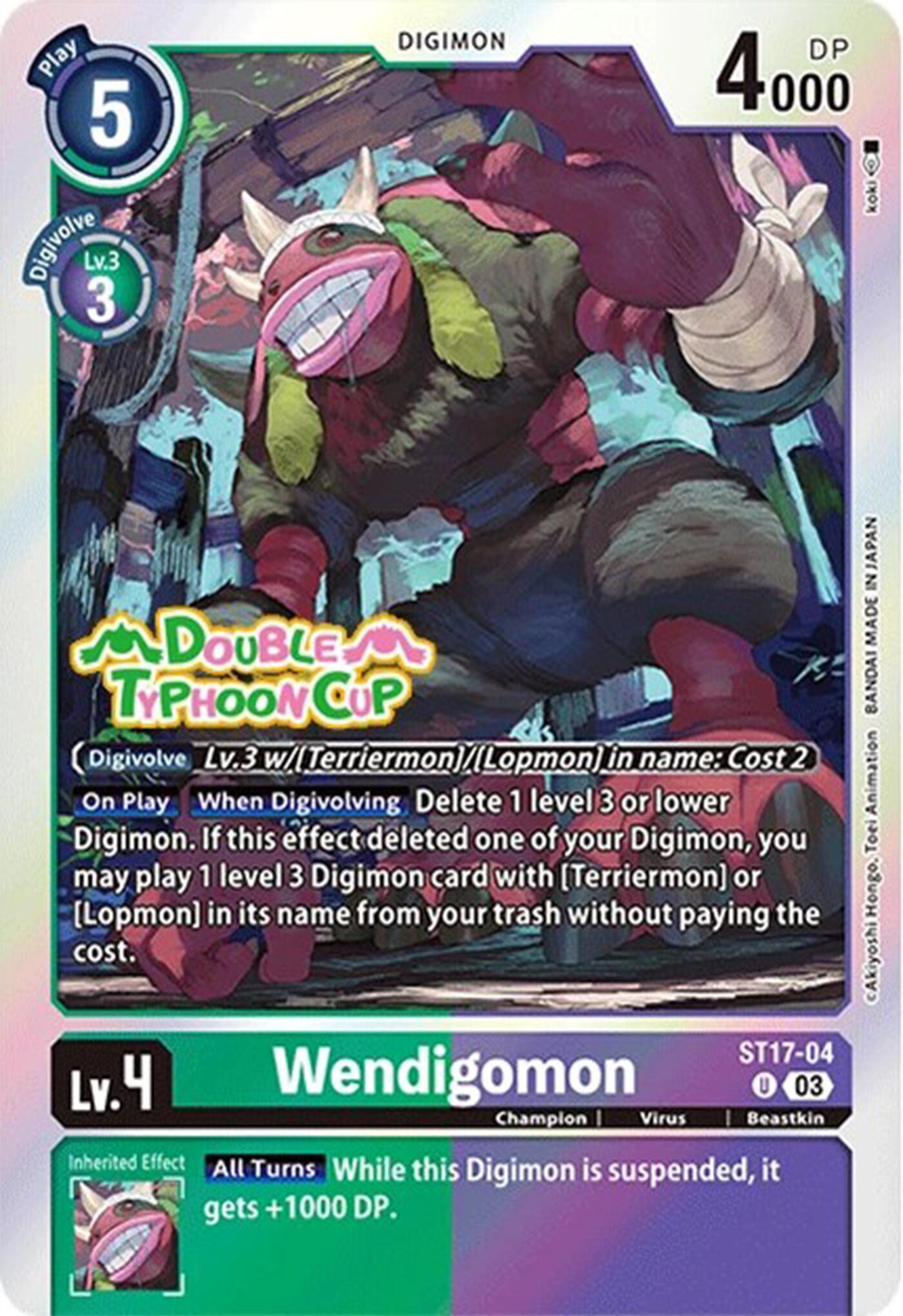 Wendigomon [ST17-04] [Starter Deck: Double Typhoon Advanced Deck Set Pre-Release Cards] | Devastation Store